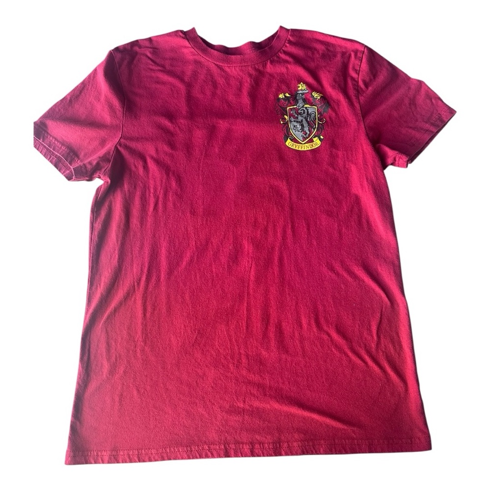 Harry Potter Gryffindor Shield Emblem Graphic Red Short Sleeve Soft Tee Medium